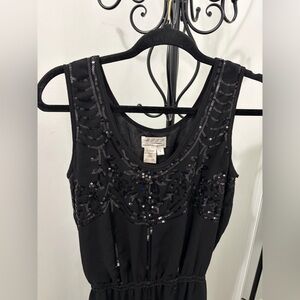 Chic Black Embellished Mini Dress